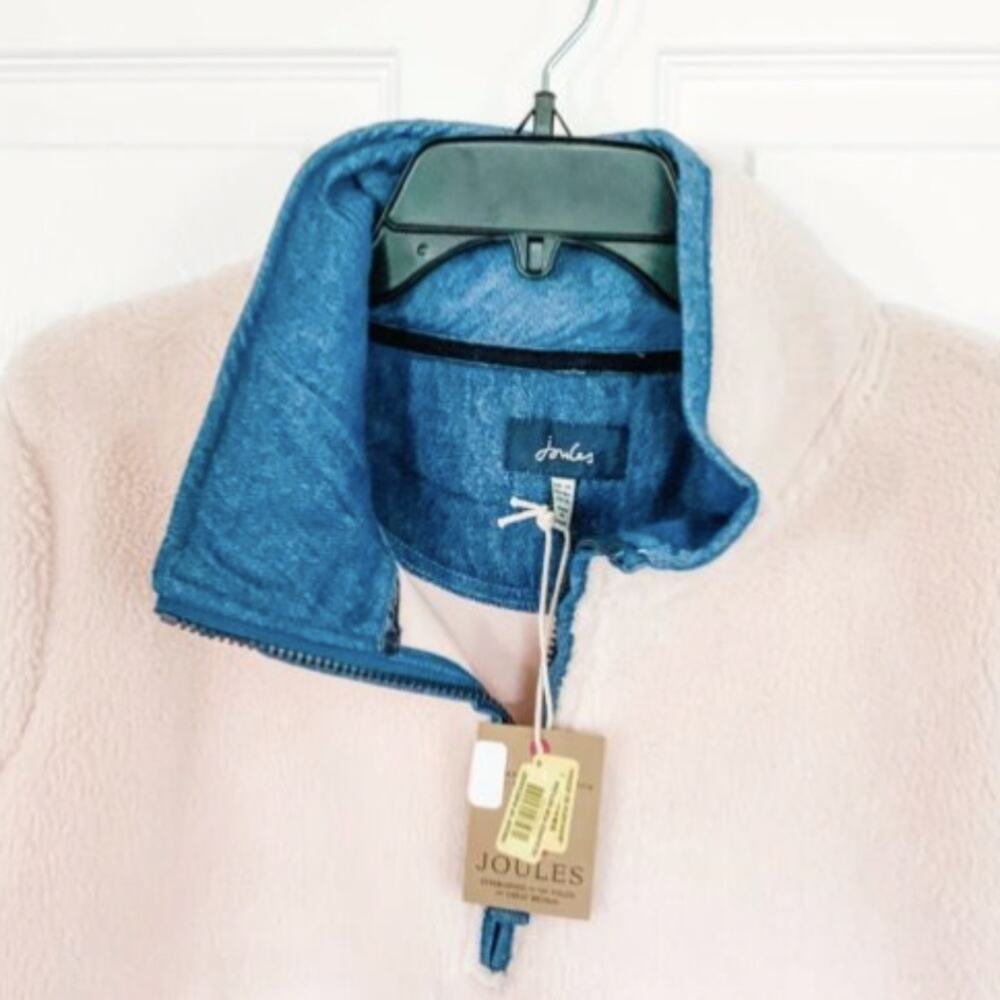 NWT Joules Linley Ice Pink 1/2 Zip Fleece Pullover - Size 14 US - Picture 9 of 10